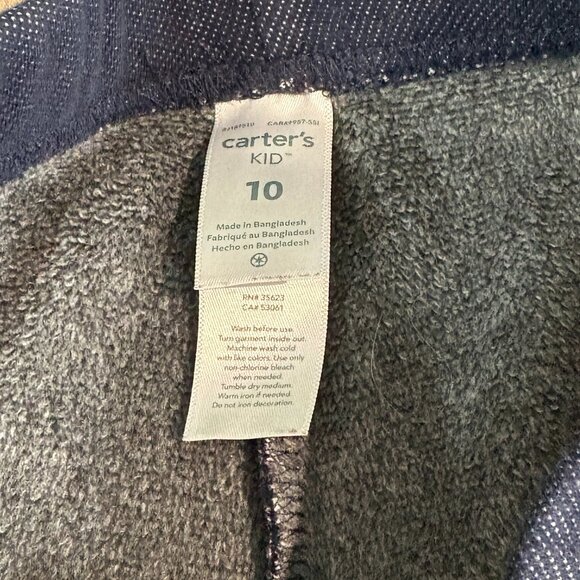 Carters Girls Warm Lined Faux Denim Leggings Pants Size 10 (SKU: 124G) - Picture 3 of 3